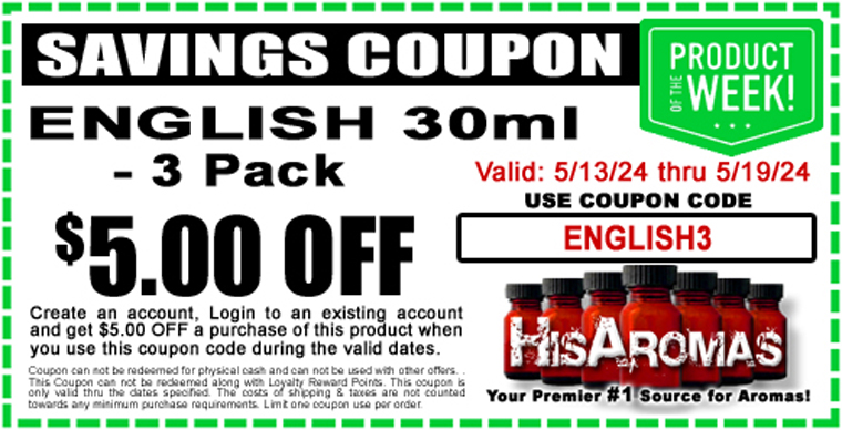 .00 OFF - ENGLISH 30ml 3 Pack