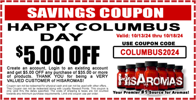 .00 OFF - Happy Columbus Day!