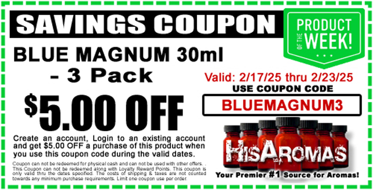 .00 OFF - BLUE MAGNUM 30ml 3 Pack