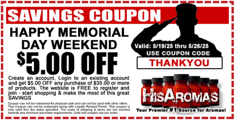 5.00 OFF COUPON MEMORIAL WEEK