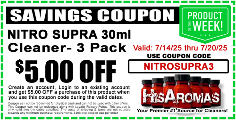 Get .00 OFF NITRO SUPRA 30ml Cleaner 3 Pack