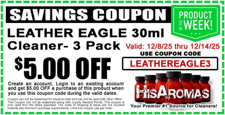 Get .00 OFF LEATHER EAGLE 30ml Cleaner 3 Pack