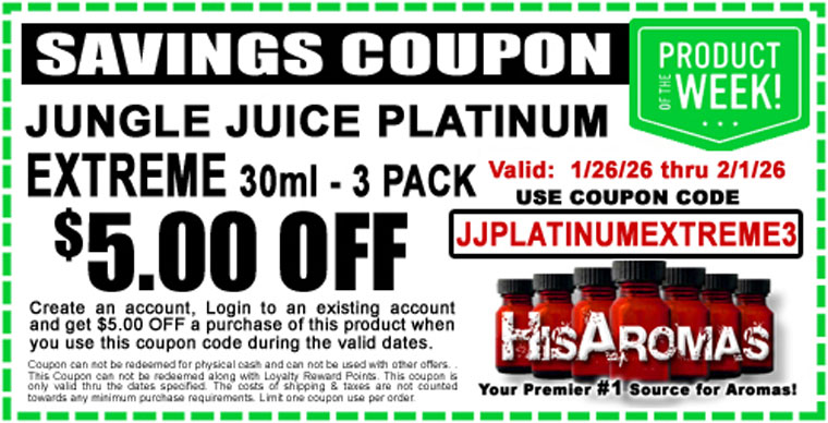 Get .00 OFF JUNGLE JUICE PLATINUM EXTREME 30ml Cleaner 3 Pack