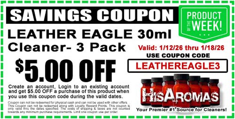 Get .00 OFF LEATHER EAGLE 30ml Cleaner 3 Pack