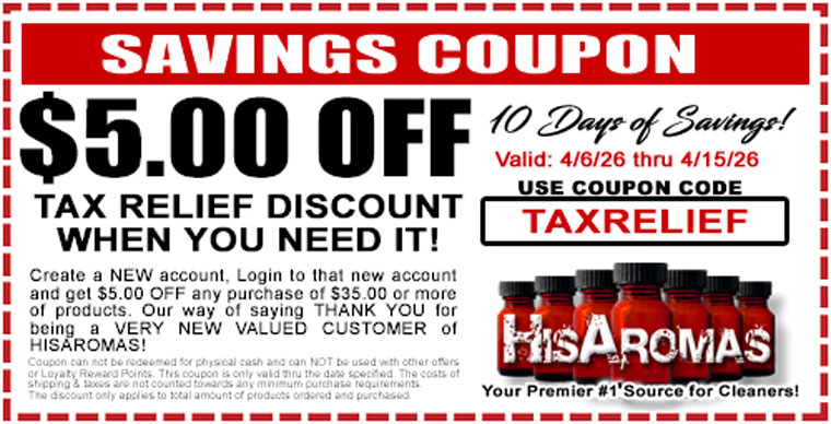 .00 OFF - TAX RELIEF - Use coupon code: TAXRELIEF