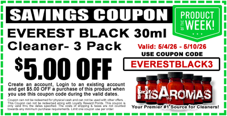 Get .00 OFF EVEREST BLACK 30ml Cleaner 3 Pack