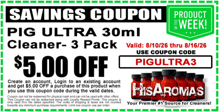 Get $5.00 OFF PIG ULTRA 30ml Cleaner 3 Pack