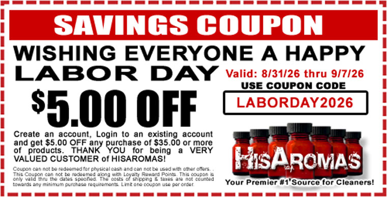 Happy Labor Day Weekend - $5.00 OFF COUPON