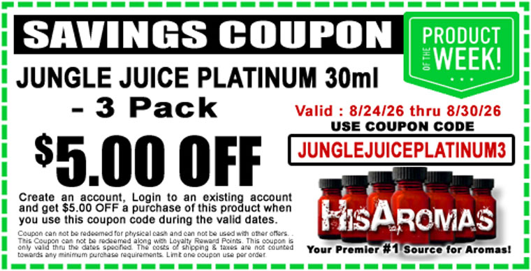 Get $5.00 OFF JUNGLE JUICE PLATINUM 30ml Cleaner 3 Pack