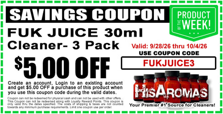 Get $5.00 OFF FUK JUICE 30ml Cleaner 3 Pack
