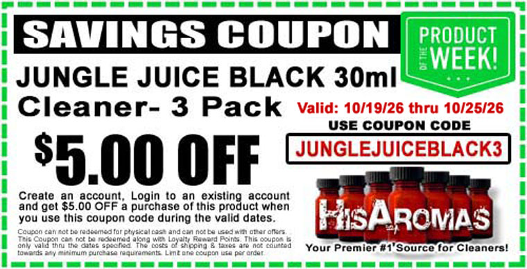 Get $5.00 OFF JUNGLE JUICE BLACK 30ml Cleaner 3 Pack